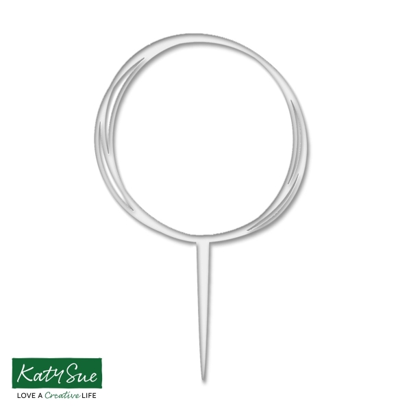 Cake Topper - Small Acrylic Twisted Flower Hoop